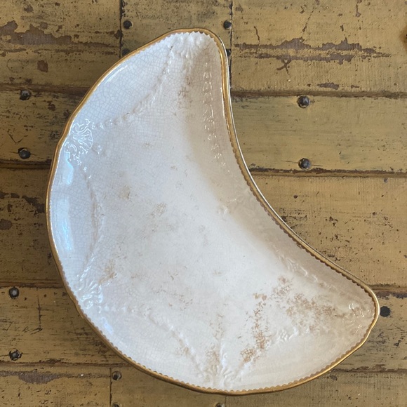 VINTAGE BOHO CRESCENT MOON HANDCRAFTED JEWELRY TRAY TRINKET DISH MISC - Picture 2 of 9